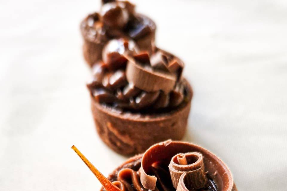 Tart choco caramelo e damasco