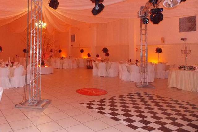 Pista de dança para a festa