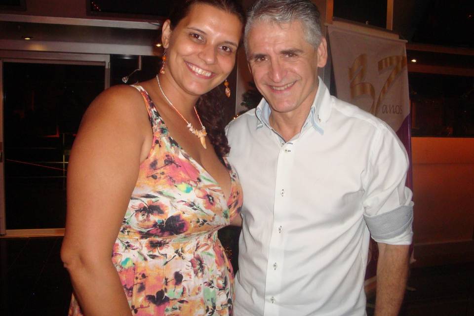 Com Roberto Cohen.