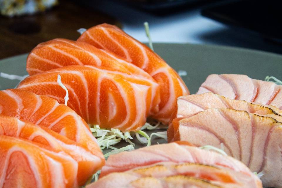 Sashimi de salmão