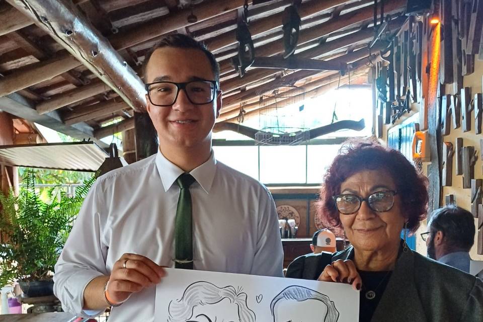 Caricaturas ao vivo