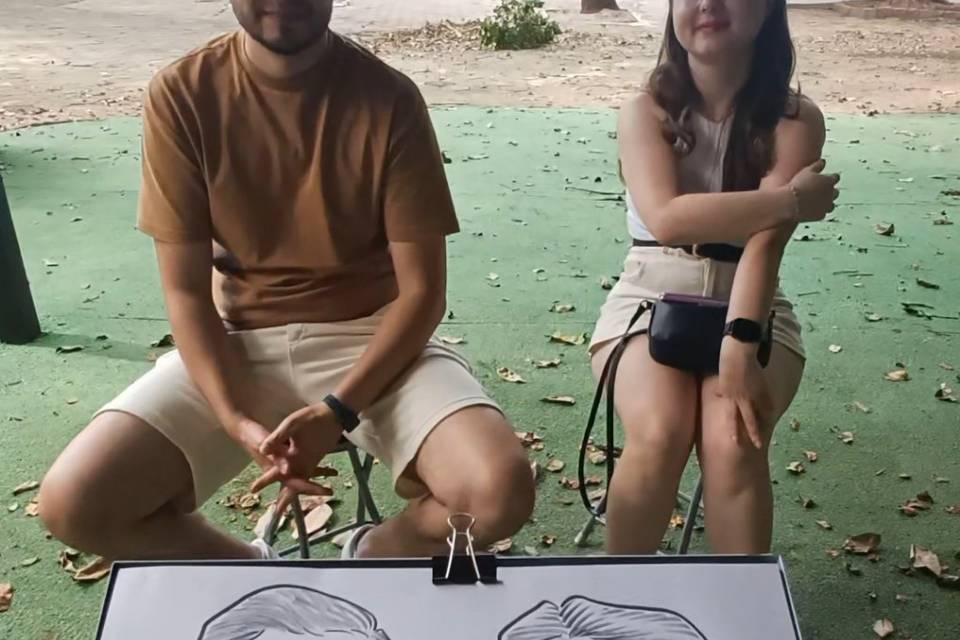 Caricaturas ao vivo