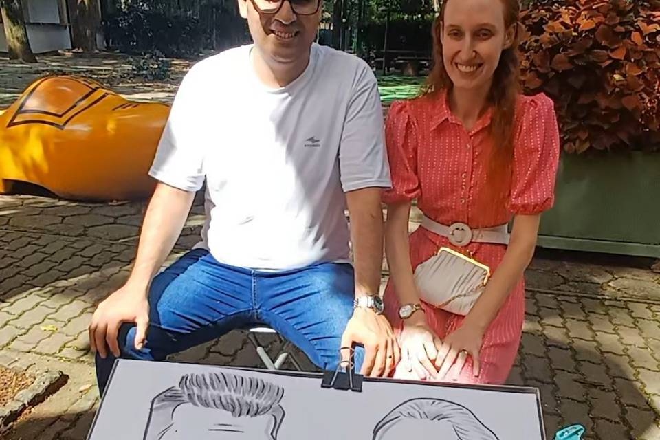 Caricaturas ao vivo