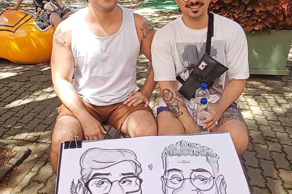 Caricaturas ao vivo