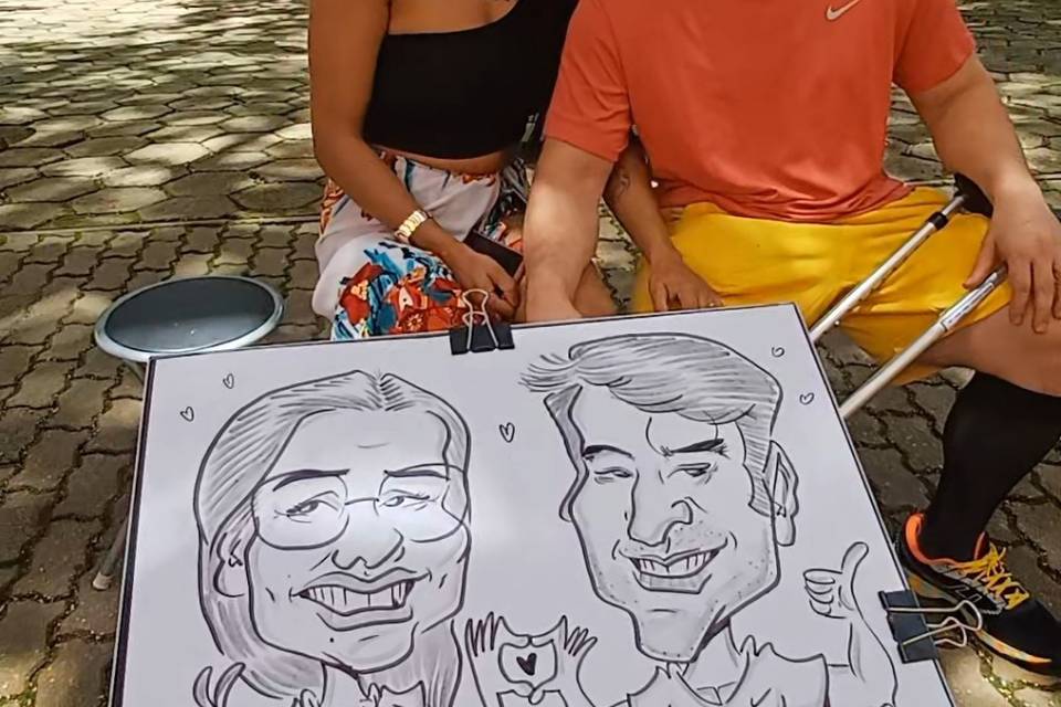 Caricaturas ao vivo