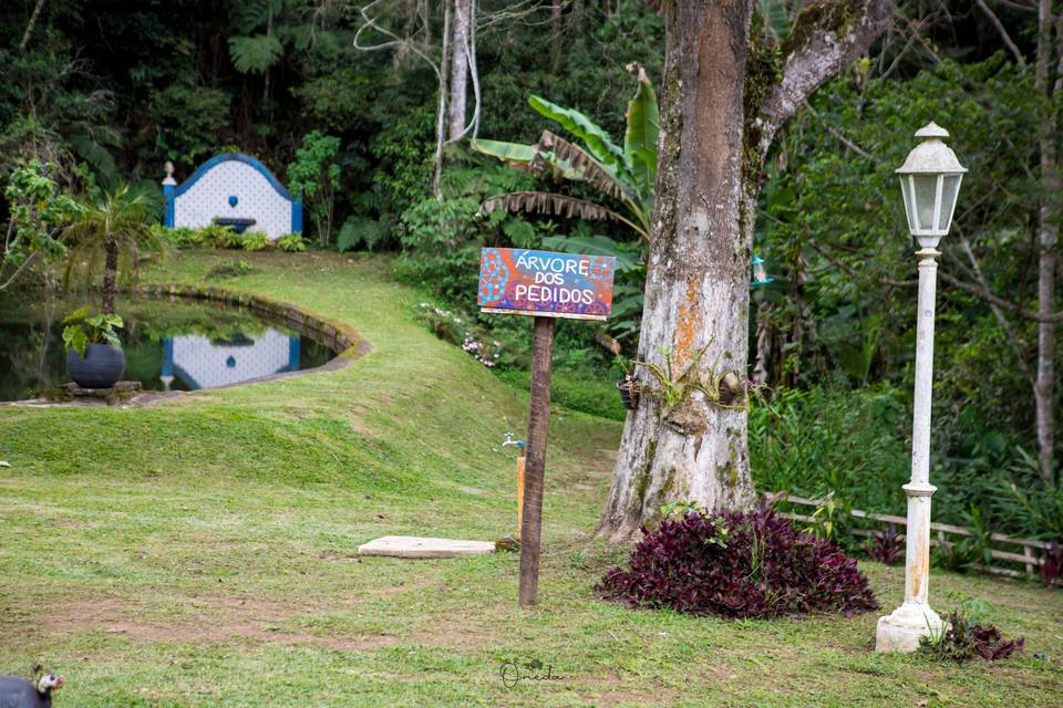 Placa da árvores dos pedidos