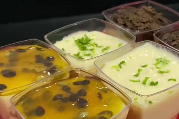 Mousse de limão e maracujá