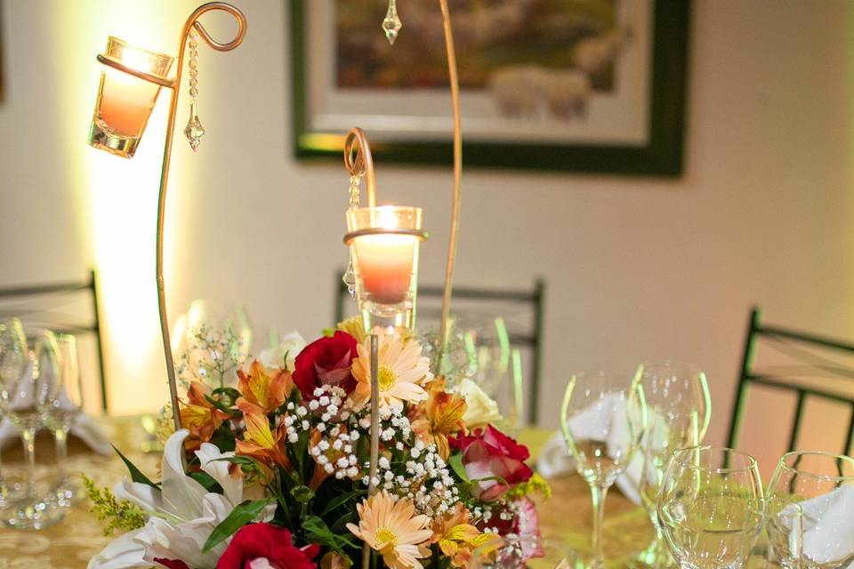 Arranjo com velas