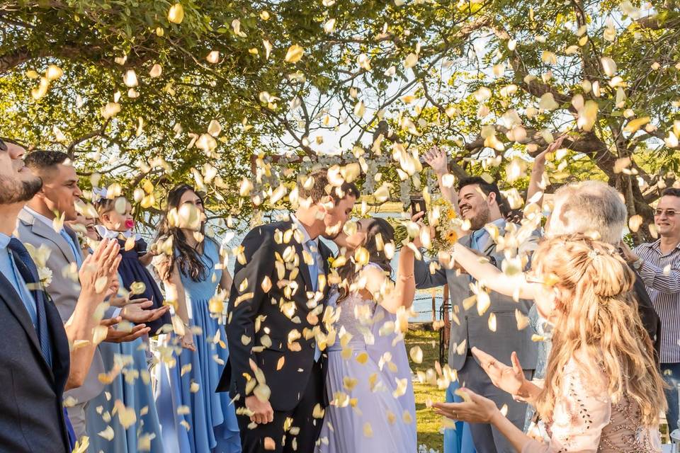 Casamento com vista pra lagoa