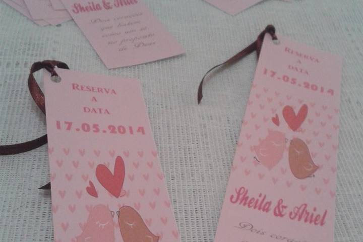 Save The Date Rosa e Marrom