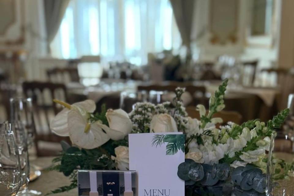 Menu e número de mesa