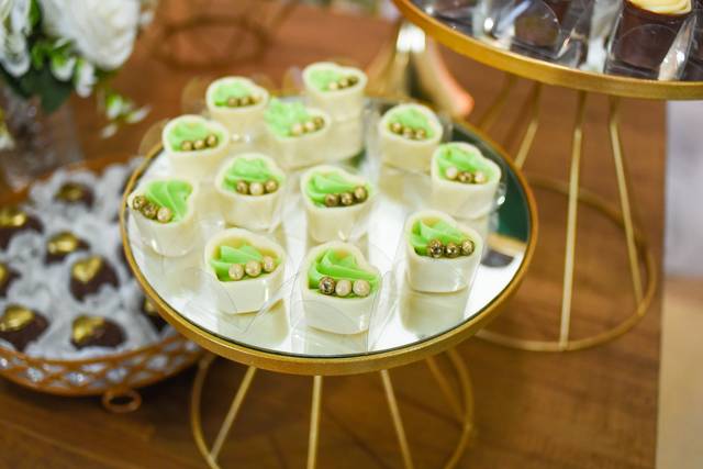 Coração de limão com pérolas