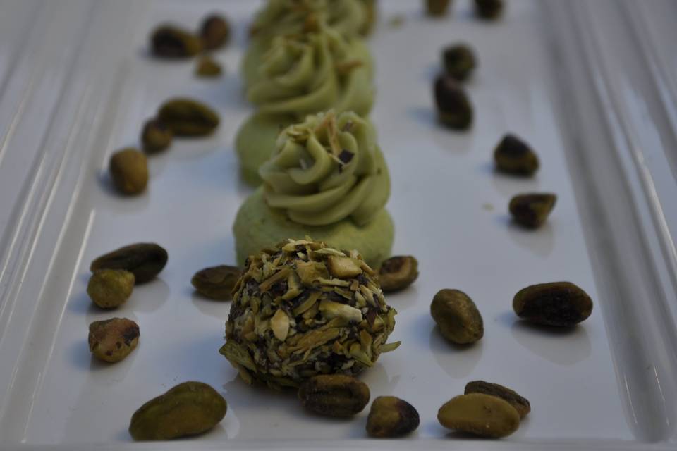 Macaron invertido de pistache