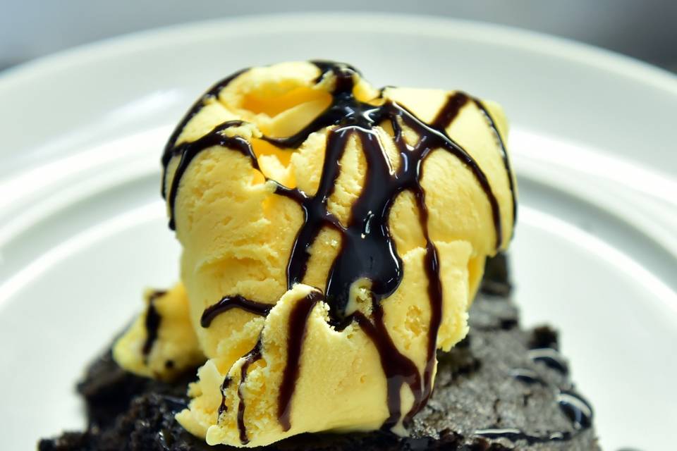 Brownie com sorvete
