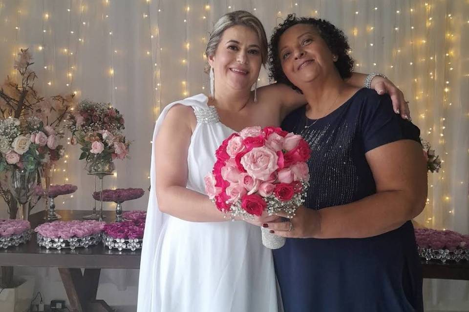 A noiva e o bouquet