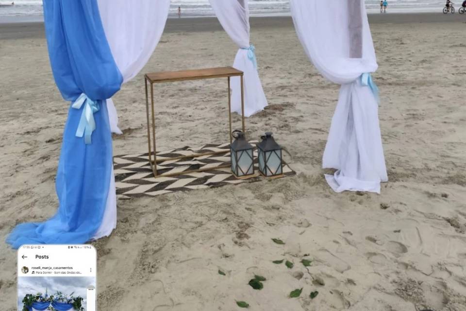Pergolado romantico azul