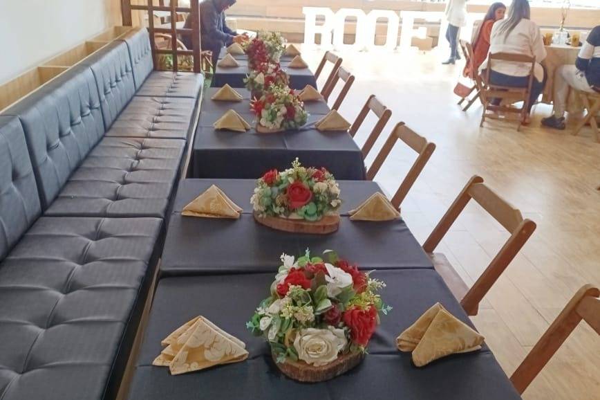 Decor preta e vermelha