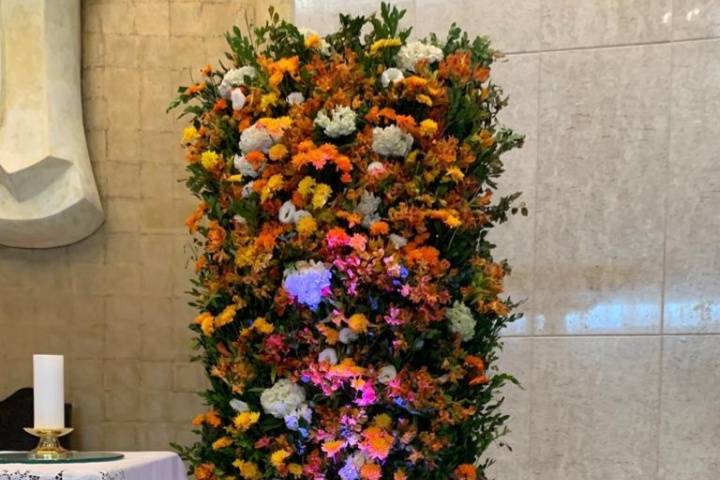 Parede de flores