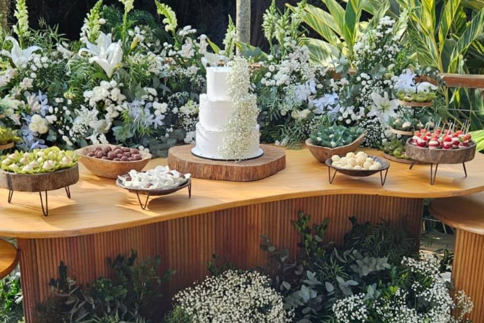 Arranjos para mesa de Doce