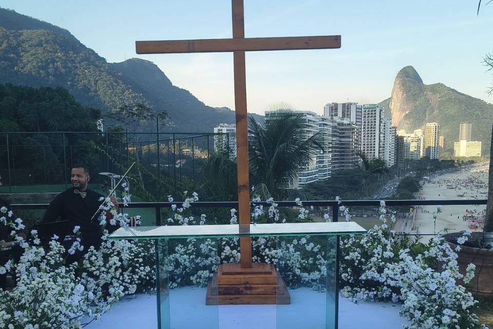 Arranjos no altar