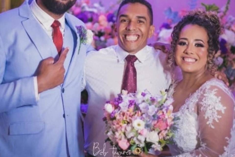 Bouquet de noiva e lapela