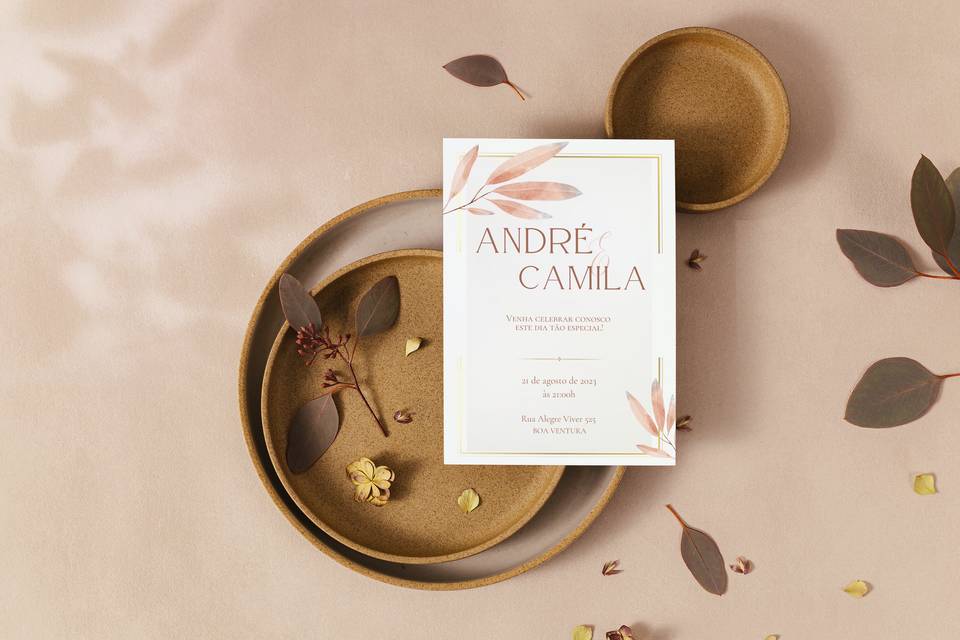 Convite Camila e Andre