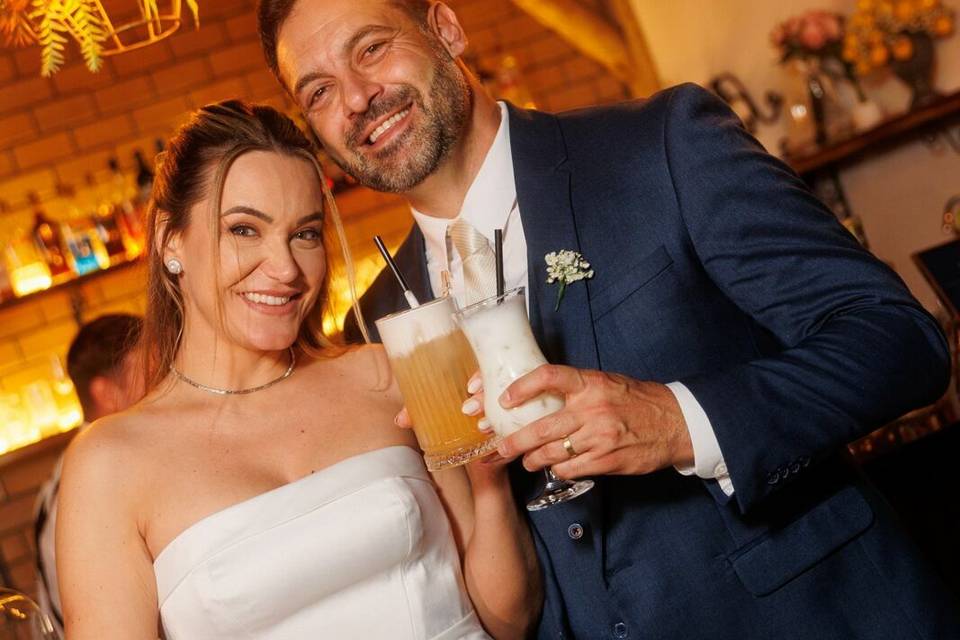 Primeiro drink dos noivos