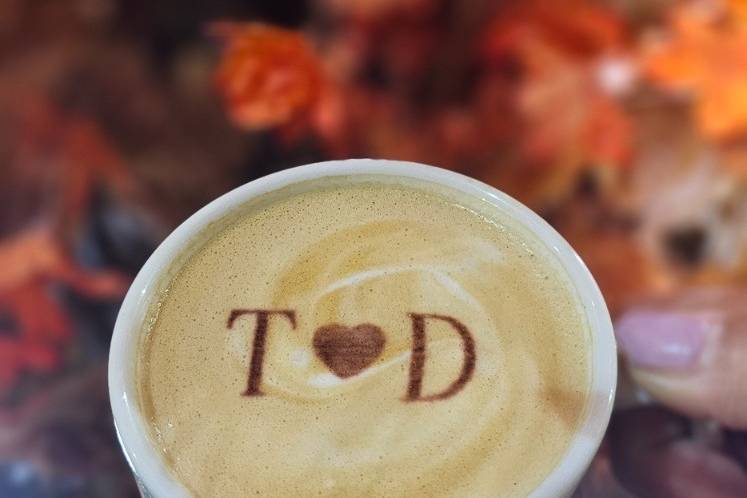 Estação de cafés para eventos.