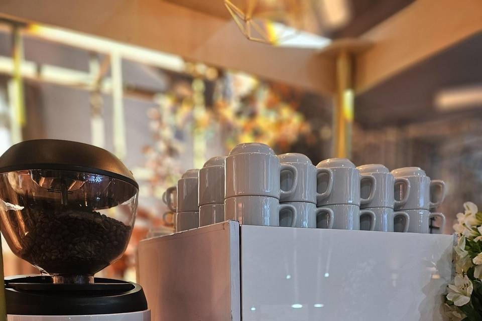 Estação de cafés para eventos.