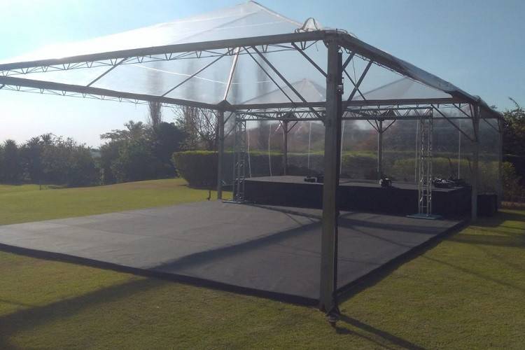 Tenda 8x12 + piso + palco