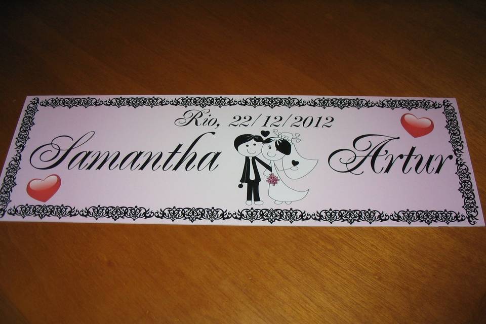 Plaquinha personalizada