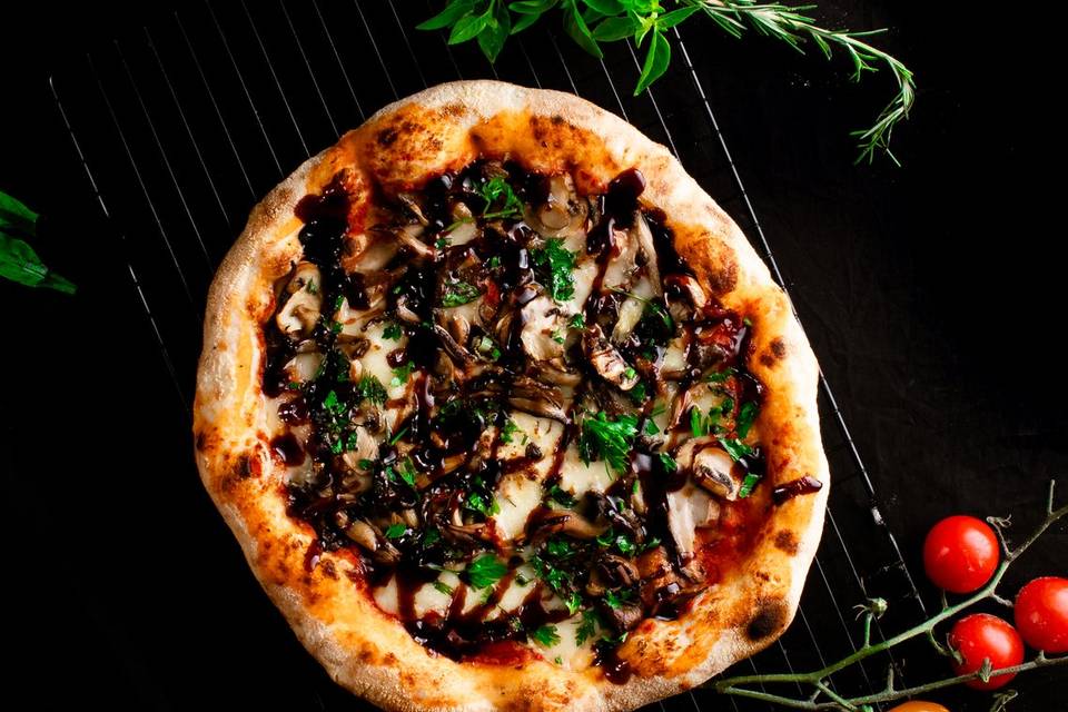 Pizza vegetariana de Funghi