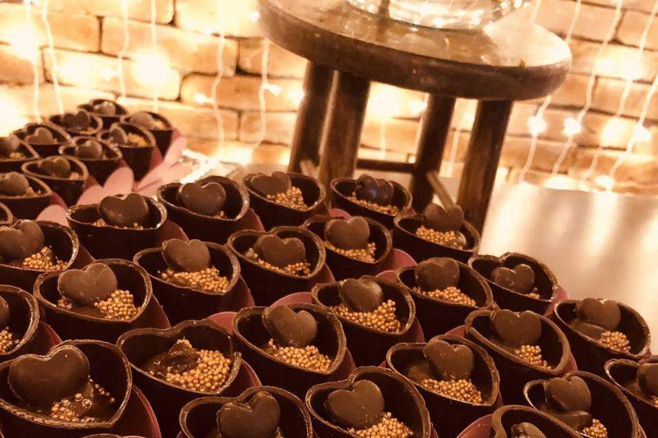 Coração de chocolate trufado