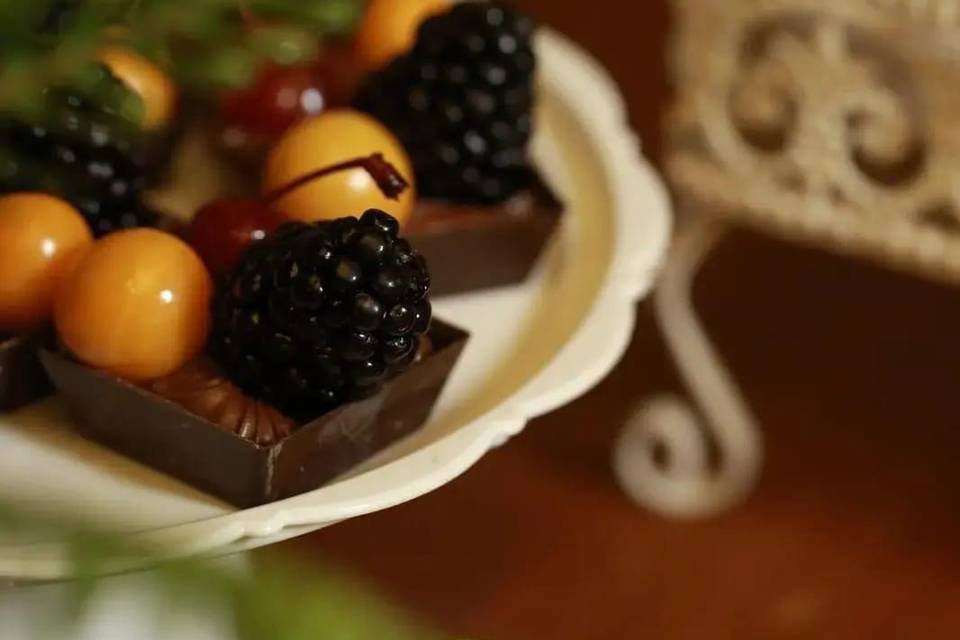 Caixeta de frutas selecionadas
