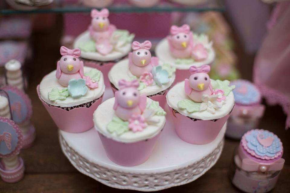 Cupcake tema passarinhos