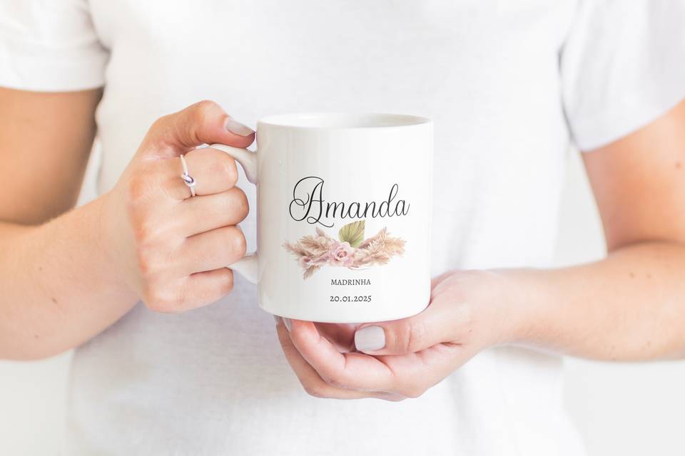 Caneca madrinha de casamento