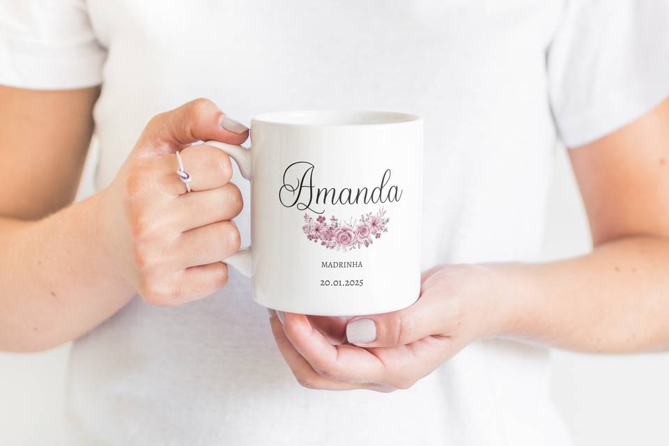 Caneca madrinha de casamento