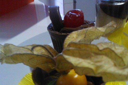 Copinho de choc. com Physalis