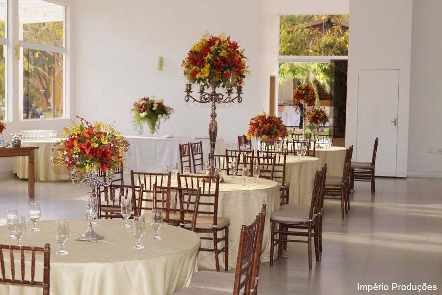 Decoração do salão de festas