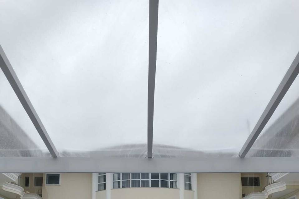 Cobertura área da piscina