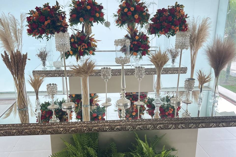 Mesa de bolo para casamento