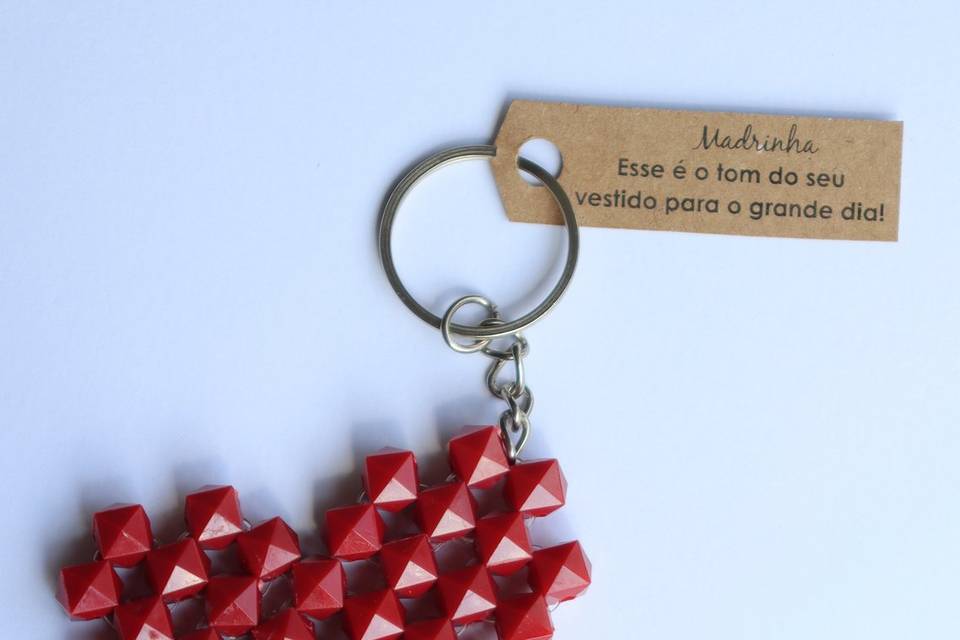 Chaveiro cor vestido madrinhas