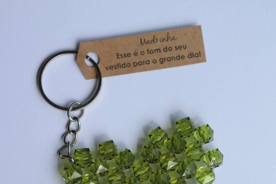 Chaveiro cor vestido madrinhas