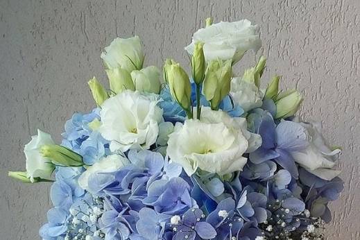 Buquê azul hortensias