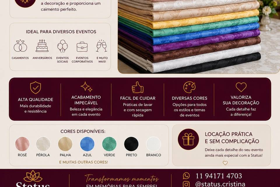 Locação itens variados