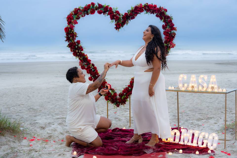 Pedido de Casamento na Praia