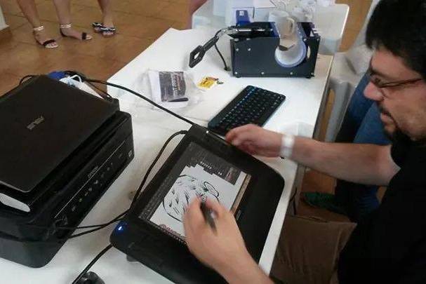 Artista em ação!