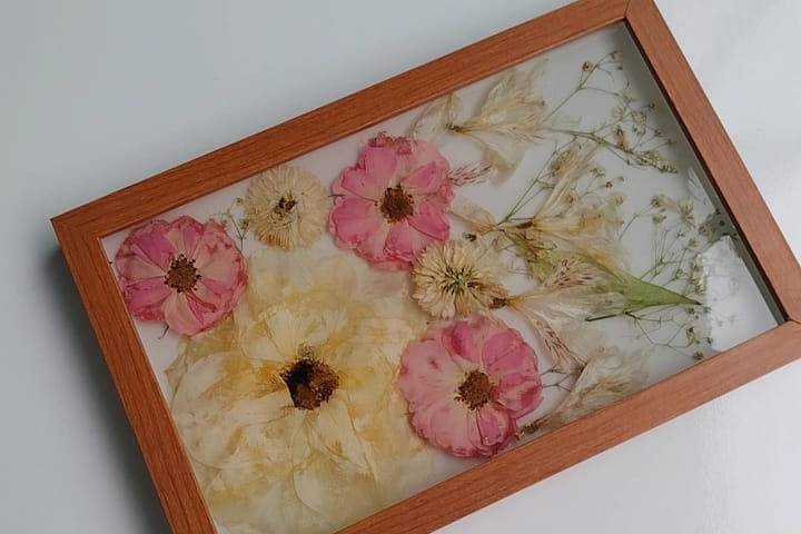 Quadro Resinado com flores