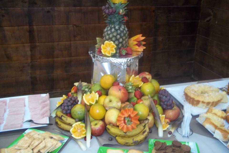 Mesa de frutas tropicais