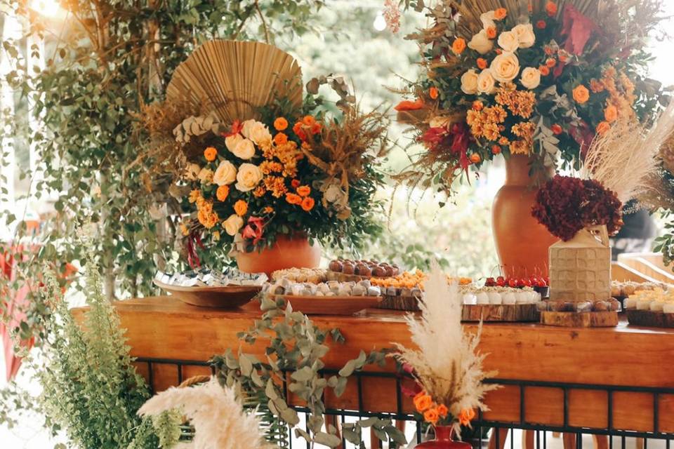 Decor boho chic laranja